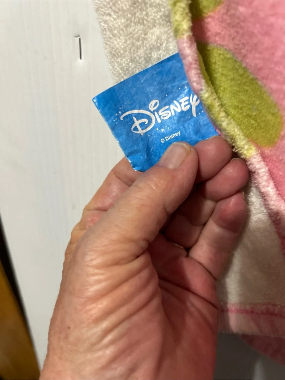 Disney Pink and Yellow Tinker Bell Hooded Bath Towel